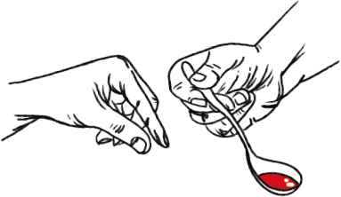 hand and spoon